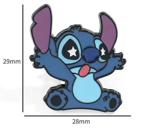 Лило и Стич значок металлический