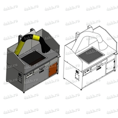 СС-1200 Стол сварщика с вытяжным устройством, Kronvuz