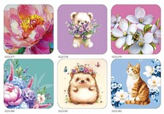 Мини-окрытка, Ассорти, №277, 7*7 см, 12 шт.