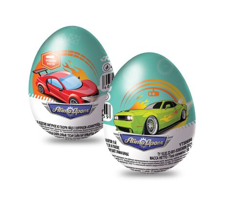 Автодром Яйцо из глазури с игрушкой 20гр