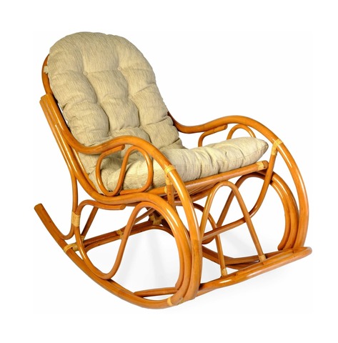 Кресло-качалка из натурального ротанга (100*55*135 см) - Медовый