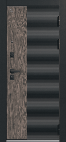 Теплая дверь входная Центурион С-112 (2026), 2 замка, 2 мм металл, (черный муар/черный кварц/мокко орех+базальт кашемир) #2