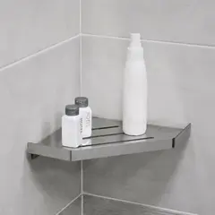 Полка угловая одноэтажная Fixsen Hi-Tech хром FX-841