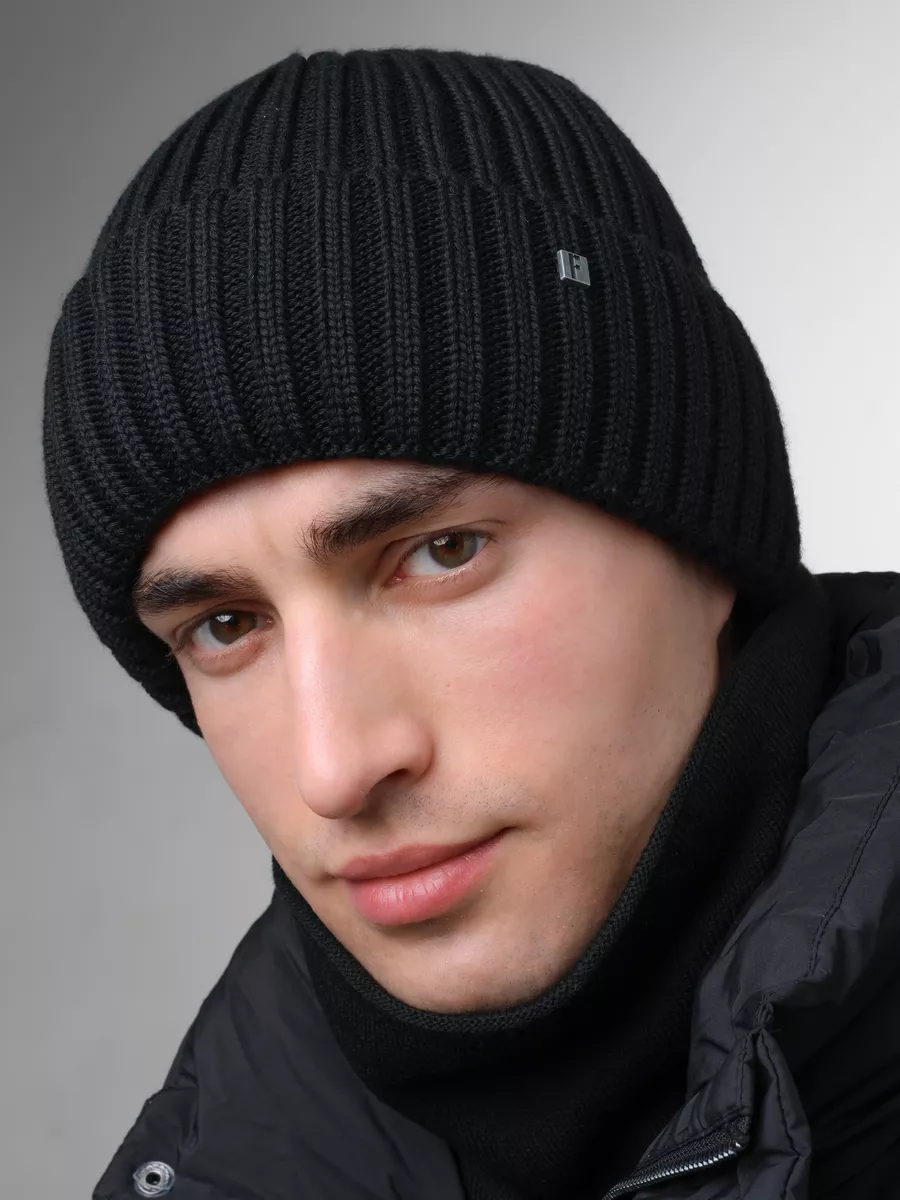 Шапка бини зимняя весенняя с флисом