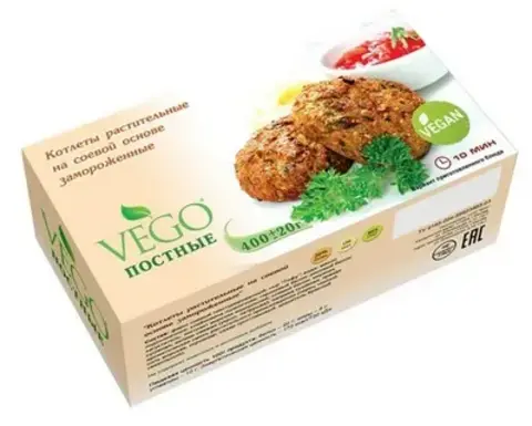 Котлеты постные, 400г, VEGO