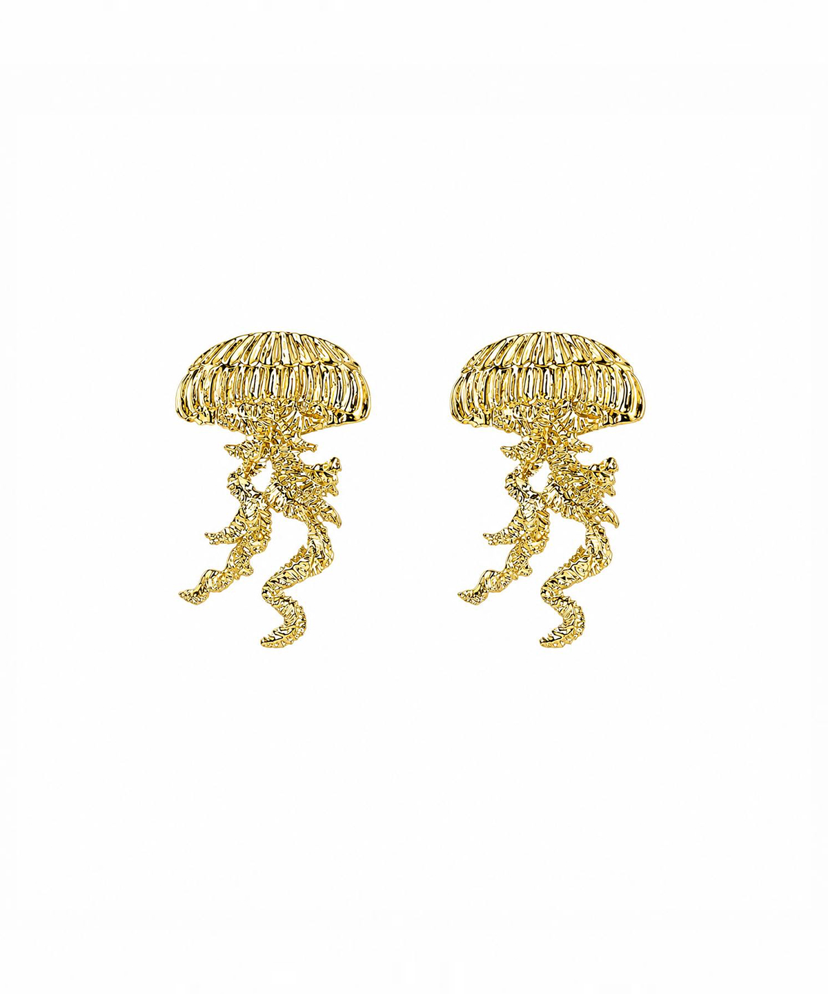 Серьги медуза gold