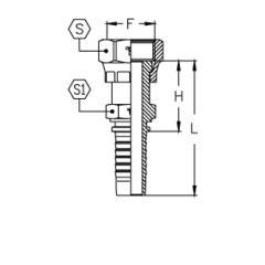 Фитинг DN 20 ORFS (Г) 1.3/16 TIEFFE