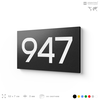 Номер на дверь 947, табличка на дверь для офиса, квартиры, кабинета, аудитории, склада, черная 120х70 мм, Айдентика Технолоджи