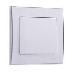RAIN 703 0225 100 Выключатель  белый с бок.вст.хром