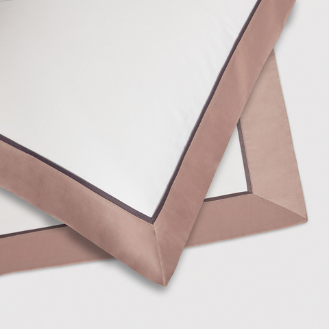 Постельное белье cемейное Сlaire&Caroll Frame белое с бежевым