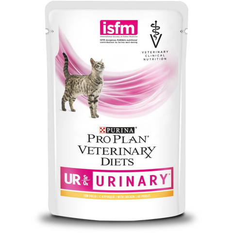 Purina Pro Plan UR Urinary лечебный корм пауч для кошек при МКБ (курица) 5x85г