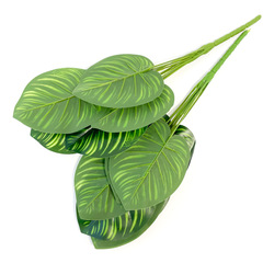 Диффенбахия, искусственная зелень, Куст 9 листьев, 35 см, набор 2 букета.
