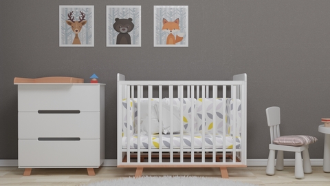 Комод пеленальный Anniken LUX 800/3 (столик съёмный) цвет белый/бук