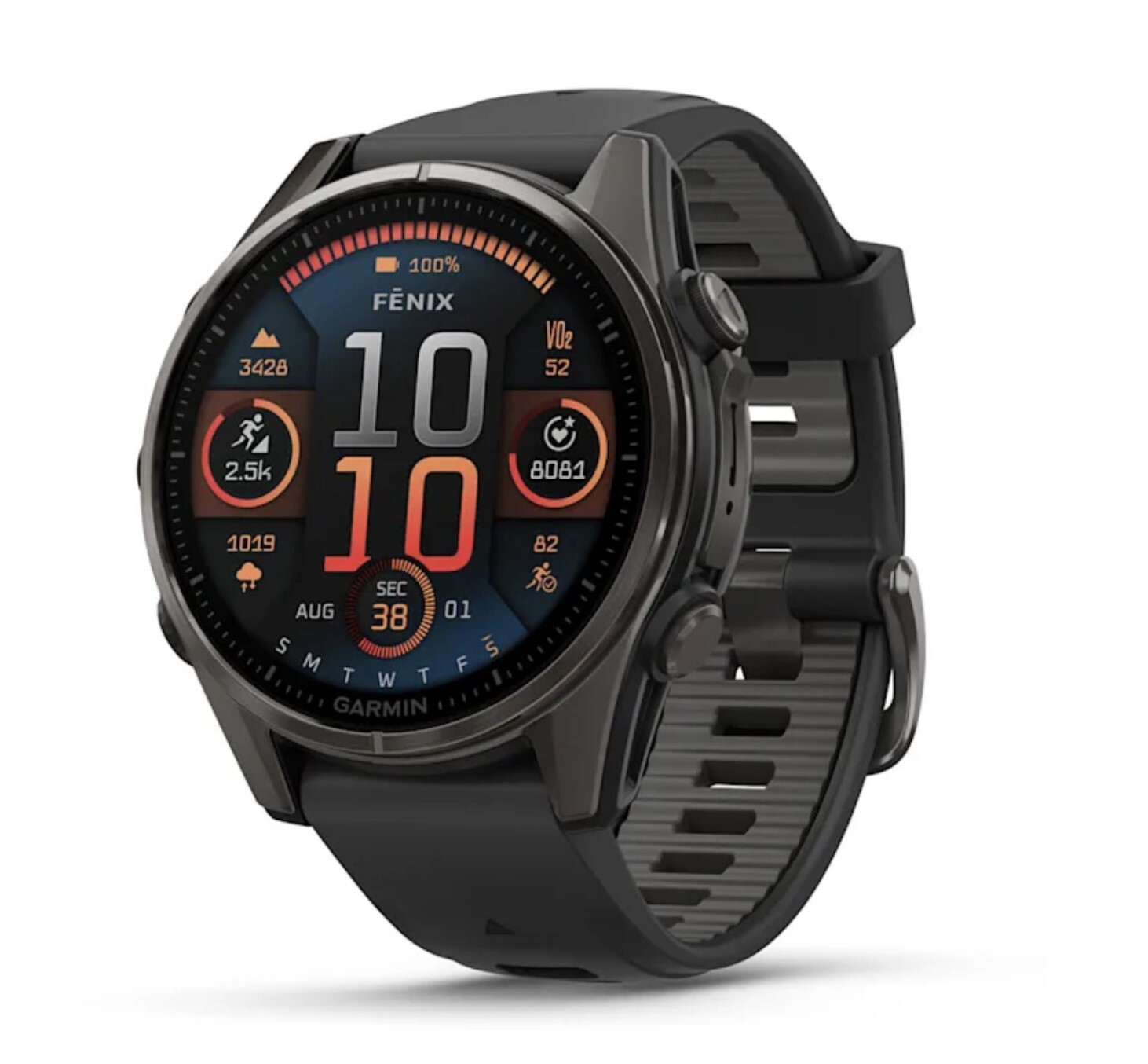 Купить Умные часы Garmin Fenix 8, 43 мм, AMOLED, Sapphire Carbon Gray DLC Titanium with black/pebble gray silicone band в Москве в фирменном интернет-магазине GARMIN по цене 97 990 руб.