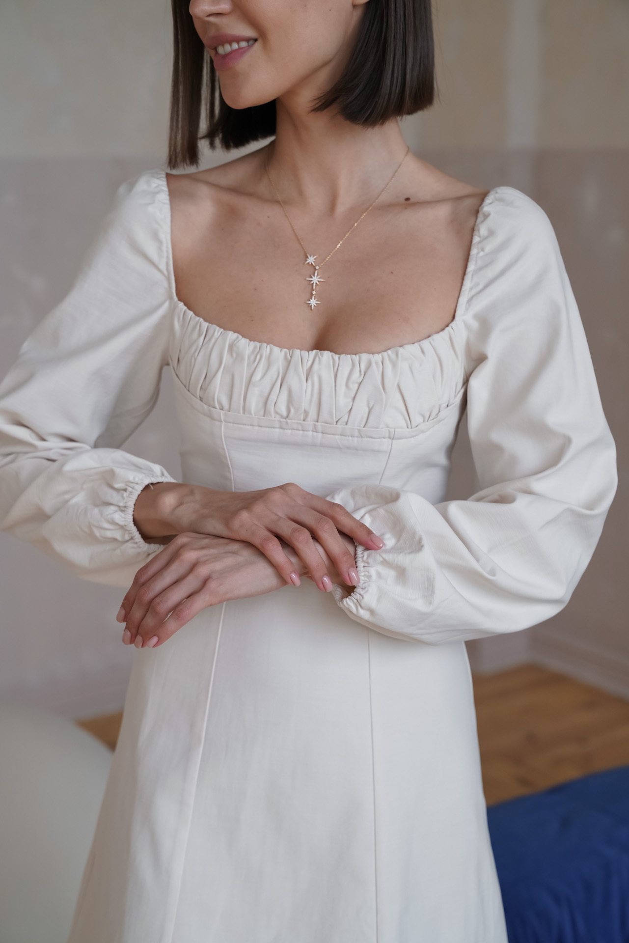 Колье с подвеской в виде звезд premium quality