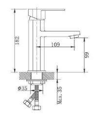 Смеситель для раковины HAIBA HB10806 сталь