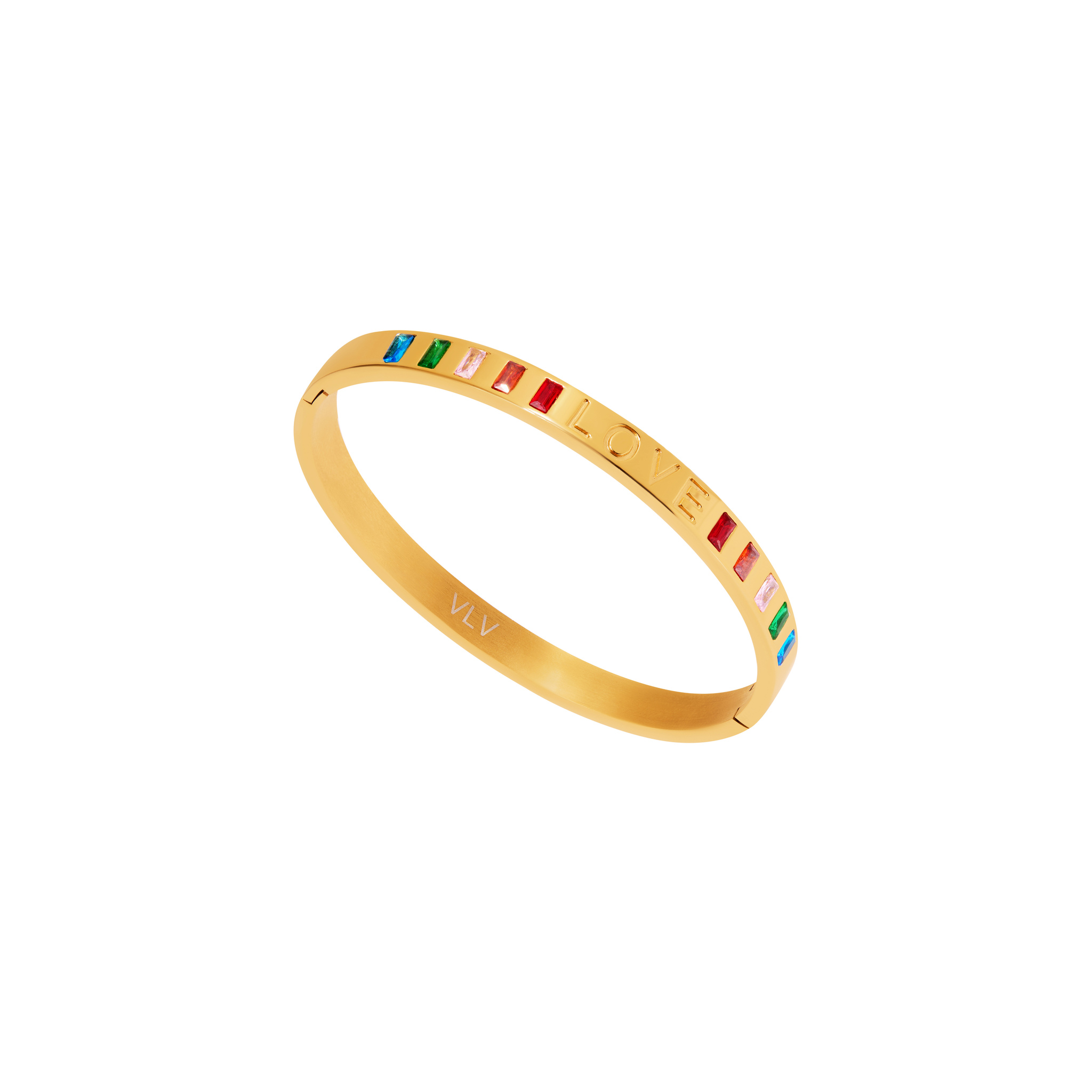 

Браслет Love Multicolored Crystals - Gold