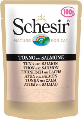 Schesir - для кошек с тунцом  и лососем 100г