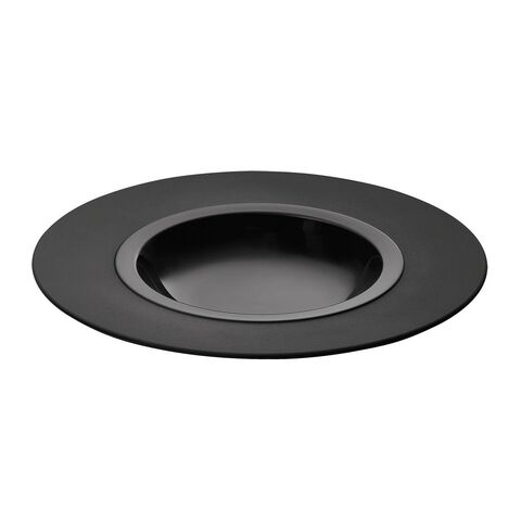 Фарфоровая тарелка с широким бортом 23 см, черная, артикул 236551, серия BAHIA ONYX