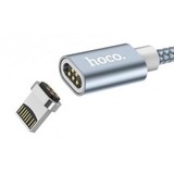 Кабель USB - Lightning 2A магнитный Hoco U40A 1м (100 см) (Серый)
