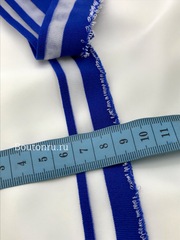 Подвяз трикотажный синий с прозрачной полоской 0,5 м, ширина 2,5-3 см