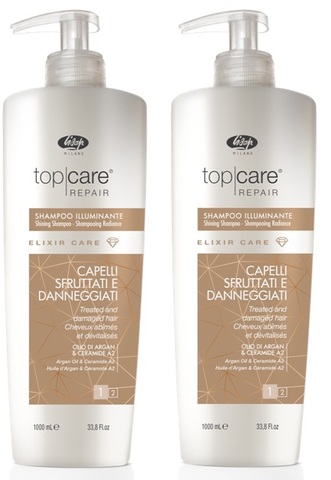 2 x  Шампунь-эликсир для восстановления и придания сияющего блеска - «Top Care Repair Elixir Care Shampoo» (1000мл)
