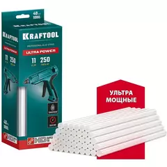 KRAFTOOL Ultra Power, 11 х 250 мм, 40 шт, ультрамощные, прозрачные, клеевые стержни (06848-40)