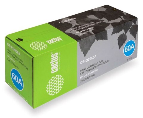 Лазерный картридж Cactus CS-Q3960A (HP 122A) черный для HP Color LaserJet 2550, 2550L, 2550Ln, 2550n, 2820, 2830, 2840 (5'000 стр.)