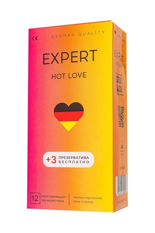 Презервативы EXPERT Hot Love с разогревающим эффектом - 12 шт.(+3 в подарок) - Expert Expert Hot Love №12+3