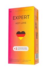Презервативы EXPERT Hot Love с разогревающим эффектом - 12 шт.(+3 в подарок) - 