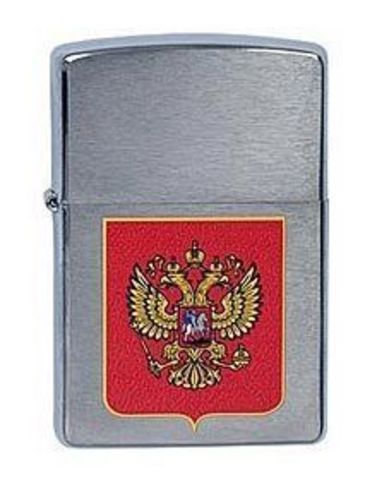 Зажигалка ZIPPO Герб России латунь/никель-хром (200 Герб России)