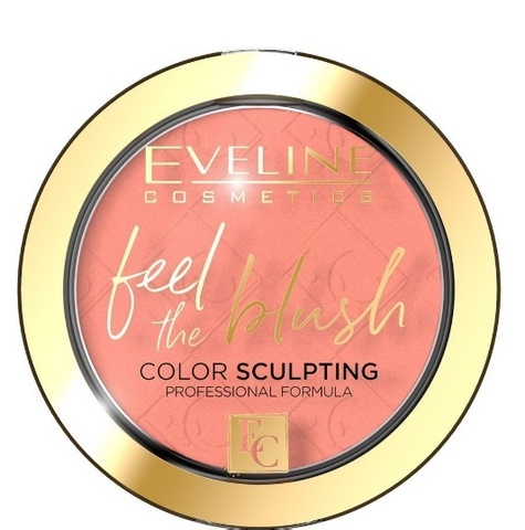 EVELINE Румяна для лица тон 02-DAHLIA FEEL THE BLUSH коралловый