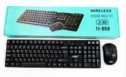 Беспроводная клавиатура с мышкой TJ-808 (черная)