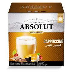 Кофе в капсулах Absolut Drive Cappuccino with milk  (DG), 16кап/уп