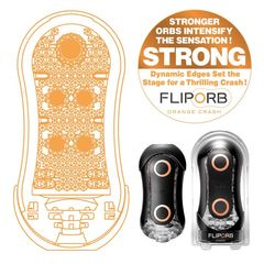 Мастурбатор Tenga FLIP ORB STRONG ORANGE CRASH - 