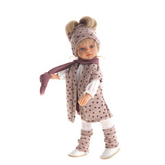 Munecas Antonio Juan Кукла девочка Зои в розовом, 33 см, винил (25196)