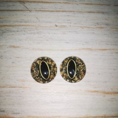 Глазки стеклянные круглые клеевые Коричневые 14мм (2шт)