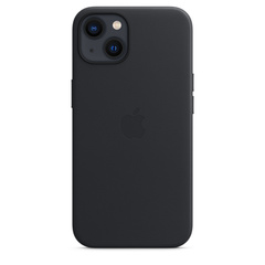 iPhone 13 Leather Case with MagSafe Midnight