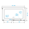 Душевой уголок RGW PA-145 100x80 / прямоугольный / прозрачное стекло