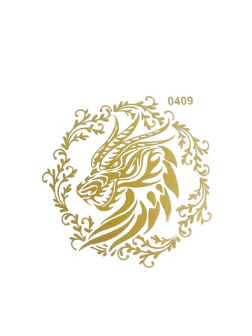 Стикер 0409 античное золото ( 9*9см )