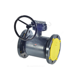 Кран шаровой сталь 09Г2С JIP/G-FF Ду 150 Ру25 фл L=350мм с редуктором Danfoss 065N0351G