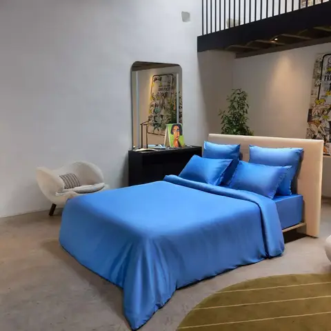 Постельное белье 1.5 спальное Mollen васильково-синее