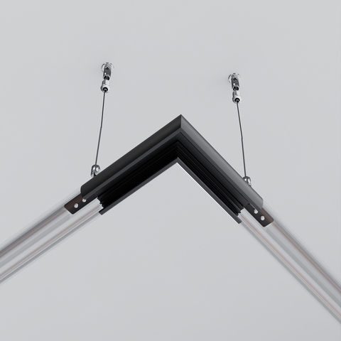 Угол для круглого низкопрофильного шинопровода Maytoni EXILITY TRAM034CL-R-41B