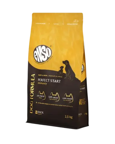 ENSO DF Perfect start сухой корм для щенков, берем. и кормящ. сред/круп собак утка/яблоко 2,5 кг