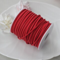 Шнур замшевый (искусственный), малиновый, 2,3*1 мм, 1 метр, ШН002