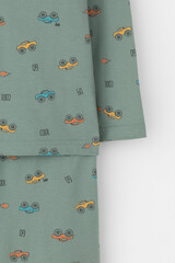 пижама  для мальчика  К 1561/весенний зеленый,гонки