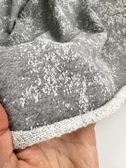 Трикотаж жаккардовый, футер 3-х ниточный, Светло-серый