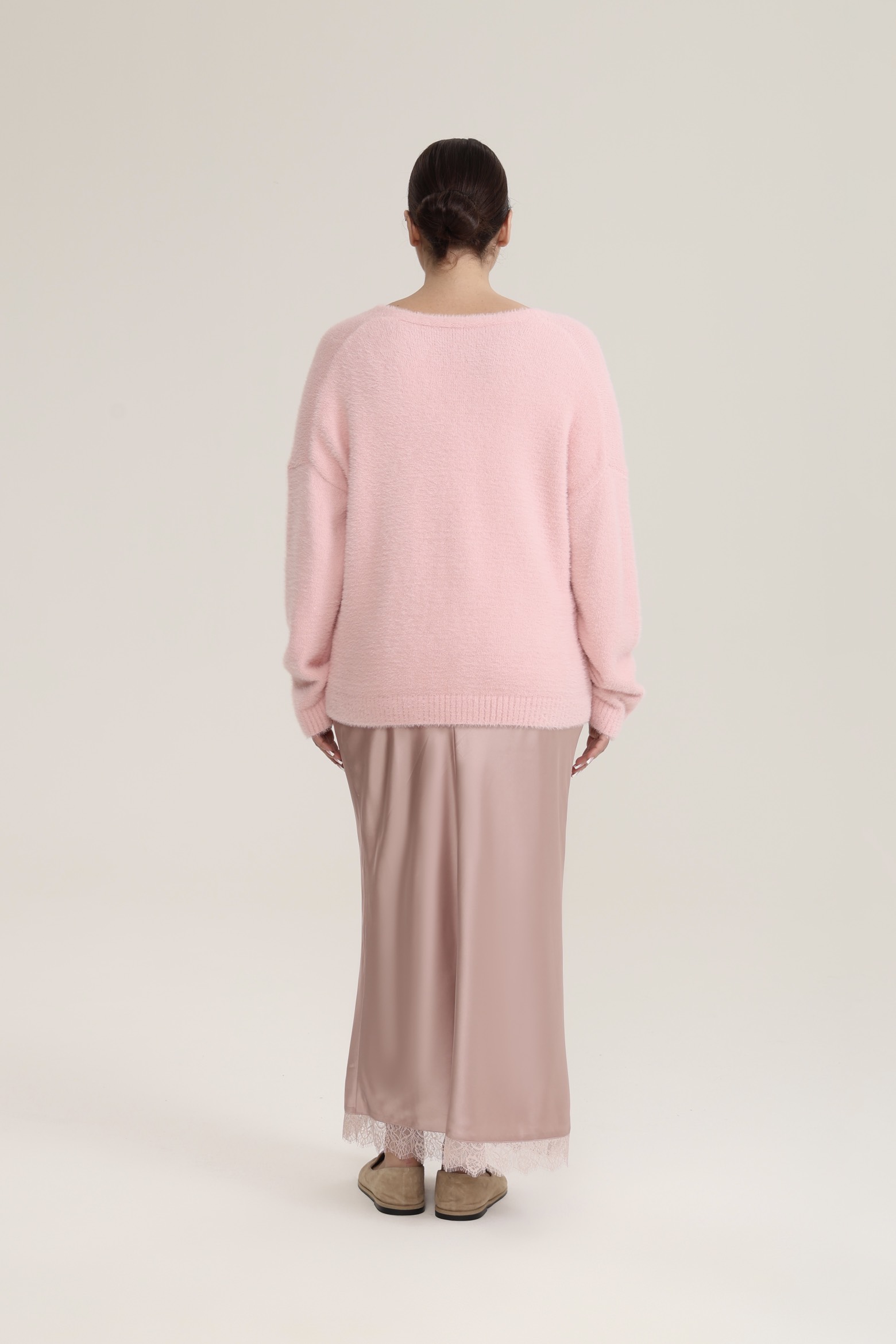 Кардиган травка, светло-розовый