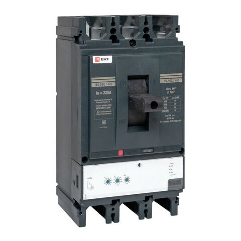 Выключатель автоматический в литом корпусе ВА-99C 400/225А 3P 45кА с электронным расцепителем EKF