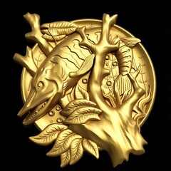 Силиконовый молд Щука (медальон) № 0481